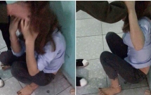 bo nhi lien tuc khoc loc xin loi khi bi vo nhan tinh tim den tan phong tro tum toc danh ghen gay xon xao