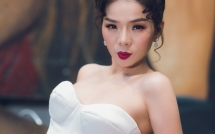 ca si le quyen xinh dep va sexy trong trang phuc vay cuoi