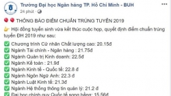diem chuan nam 2019 truong dai hoc ngan hang tp hcm