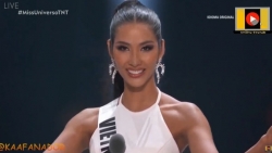 video hoang thuy noi tieng anh troi chay o chung ket miss universe 2019