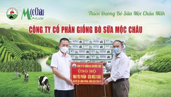 moc chau milk trao tang hon 50 nghin san pham sua tuoi toi nguoi dan va luc luong tuyen dau phong chong dich covid 19