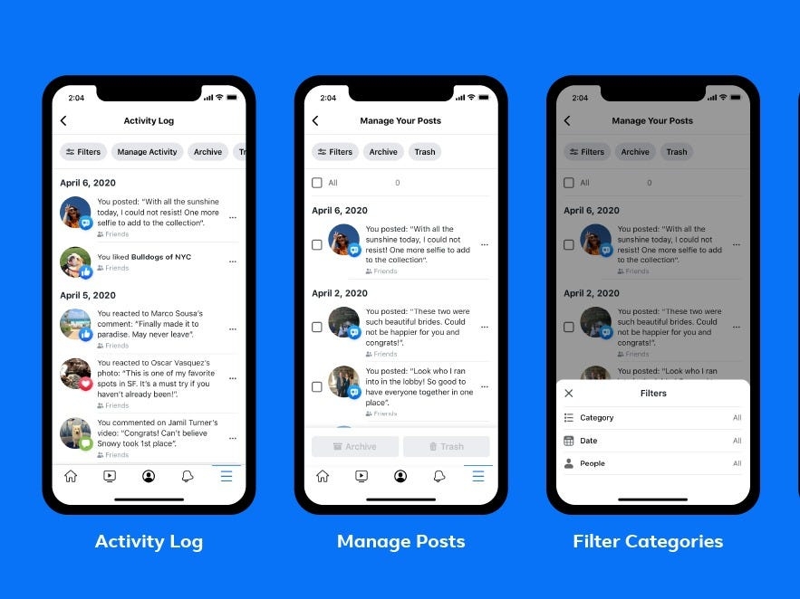 Facebook giúp người dùng xóa bài đăng không mong muốn trong quá khứ