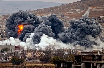 nga phoi hop syria trut bom san phang nhieu hang o cua khung bo is