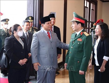 Bộ trưởng Phan Văn Giang đón và hội đàm với Bộ trưởng Quốc phòng Indonesia
