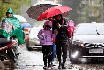 Thời tiết ngày mai 26/2: Không khí lạnh tràn về, Bắc Bộ mưa nhiều nơi