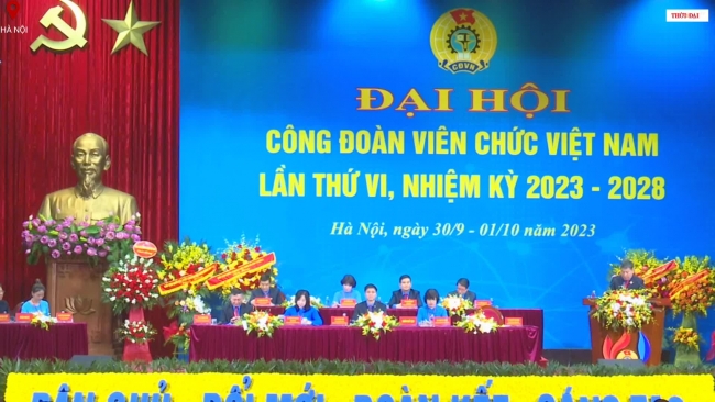 Khai mạc Đại hội công đoàn viên chức VN lần thứ 6