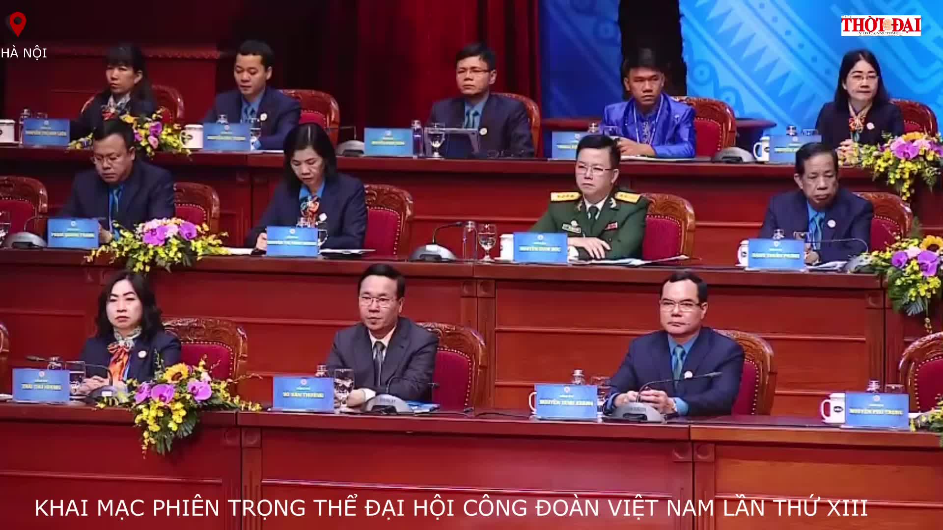 Khai mạc phiên trọng thể của Đại hội Công đoàn Việt Nam lần thứ XIII.